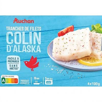 Auchan Colin d'Alaska sans arête, 400g