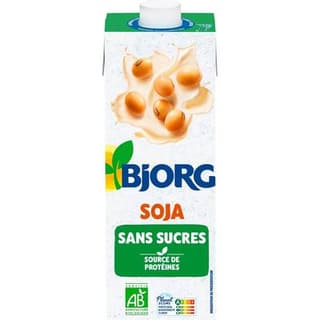 Bjorg Soja Sans Sucres Ajoutés Boisson Végétale Bio, 1L
