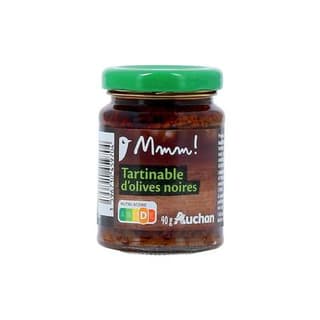 Auchan Tartinable d'Olives noires, 90g