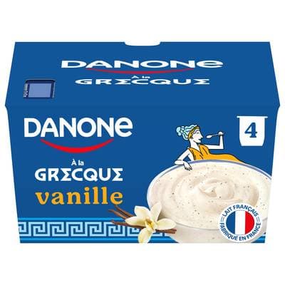 Danone Yaourt à la grecque vanille, 4x110g