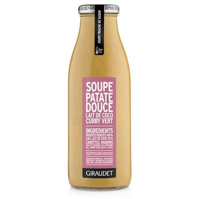 Giraudet Soupe Patate Douce, Lait de Coco Curry Vert, 50cl