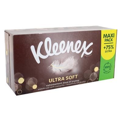 Kleenex Mouchoirs Maxi-Pack Ultrasoft boite, 112 mouchoirs