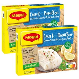 Maggi Court Bouillon Citron et Touche de Fines Herbes, Lot de 2x89,5g