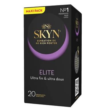 Skyn Préservatifs Skyn Elite ultra fin, 20 préservatifs