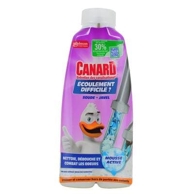 Canard Déboucheur de Canalisations Soude et Javel Mousse Active, 500ml