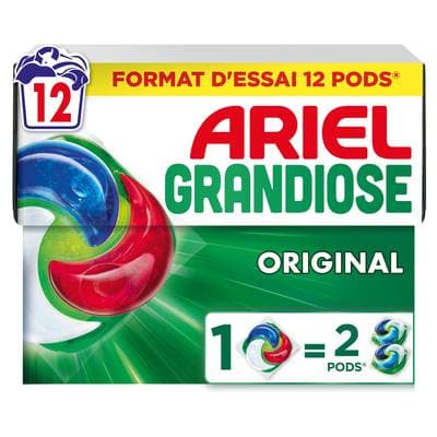 Ariel Lessive Capsules Pods Original Grandiose, 12 capsules