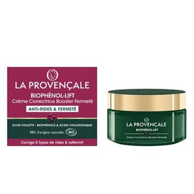 La Provencale BIO Crème Anti-rides Jour Visage Biophénol Lift à l'Acide Hyaluronique et Huile d'Olive Bio, 50ml