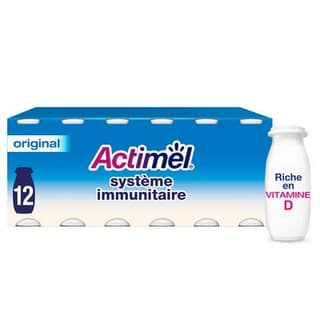 Actimel Yaourt à boire nature, 12x100g