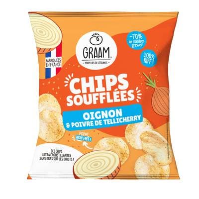 Graam Chips soufflées Oignon et Poivre de Tellicherry, 20g