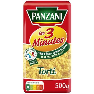 Panzani Pâtes Torti Cuisson Rapide 3 minutes, 500g