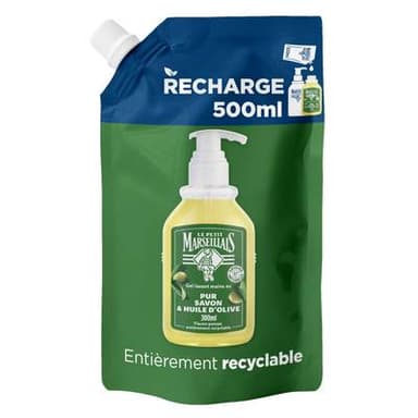 Le Petit Marseillais Savon Liquide Huile d'Olive recharge, 500ml