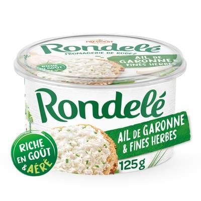 Rondelé Fromage frais ail et fines herbes, 125g