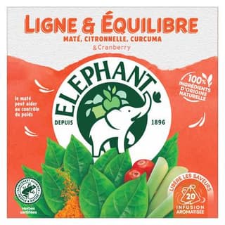 Elephant Infusion ligne et équilibre, 20 sachets
