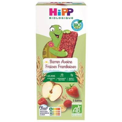 Hipp Barres Avoine Fraise Framboise Bio Bébé Dès 12 mois, 5x20g