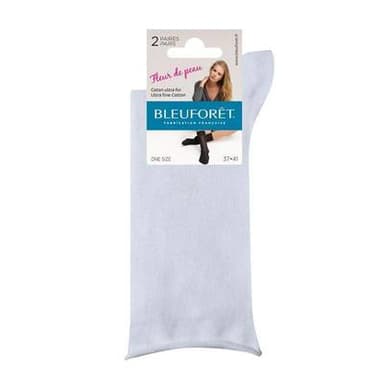 Bleuforêt 2 Paires de chaussettes blanches, Taille 37/41