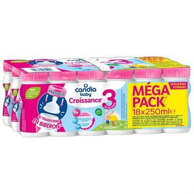  - Candia - Baby - Lait de Croissance 3 Liquide Mégapack Bébé dès 10 mois