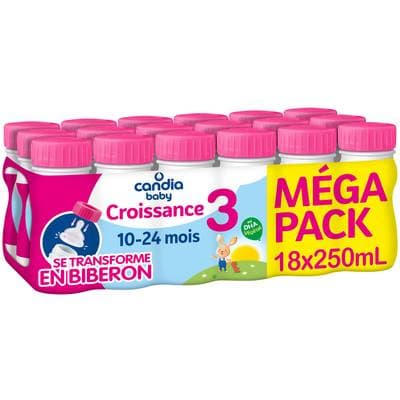 Candia Baby Lait de Croissance 3ème âge Liquide Mégapack Bébé dès 10 mois, 18x25cl