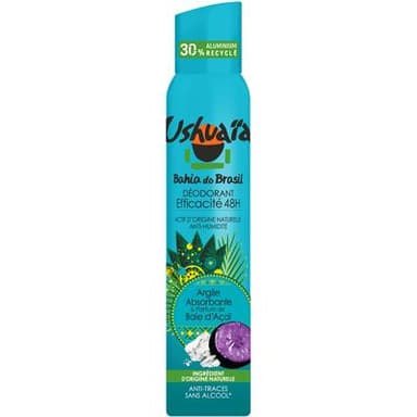 Ushuaïa Déodorant à l'Argile Absorbante et Baie d'Açaï, 200ml