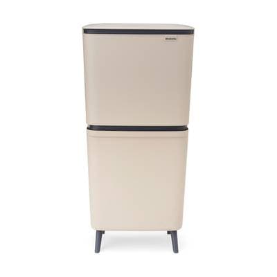 Brabantia Poubelle pour le recyclage SortUp Hi, 20+25 litres - Soft Beige