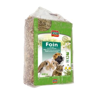 Riga Foin premium au Thym et à la Camomille pour rongeur, 500g