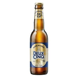 La Deux Cinq Bière blonde légère 2,5°, 33cl