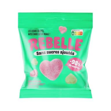 Rebelle Bonbon Coeurs Fruités, 50g