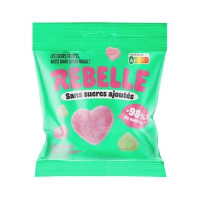 Rebelle Bonbon Coeurs Fruités, 50g