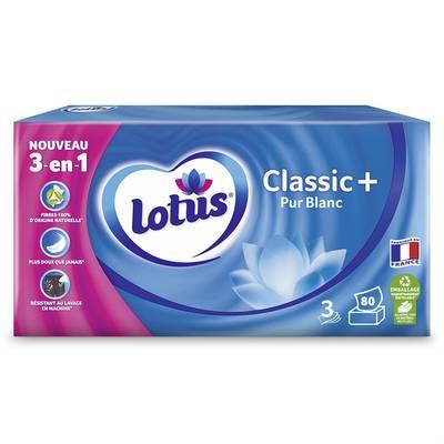 Lotus - Mouchoirs Pur Blanc 3en1 Classic+