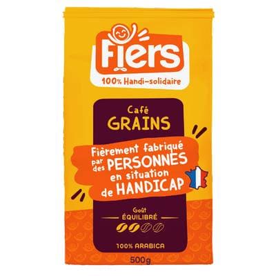 Fiers Café en grains 100% arabica, 500g