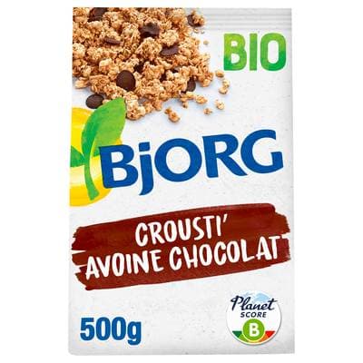 Bjorg Crousti Avoine chocolat bio, 500g