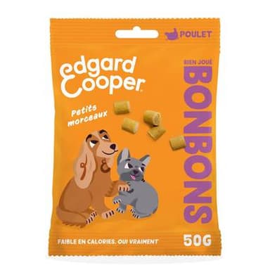 Edgard Cooper Bonbon Poulet - Friandise Récompense pour chien adulte, 50g