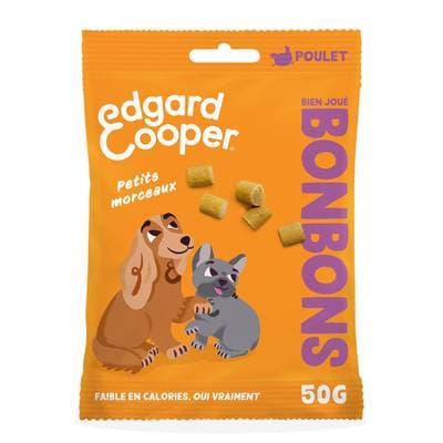 Edgard Cooper Bonbon Poulet - Friandise Récompense pour chien adulte, 50g