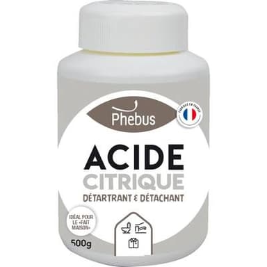 Phébus Acide citrique en poudre, 500g