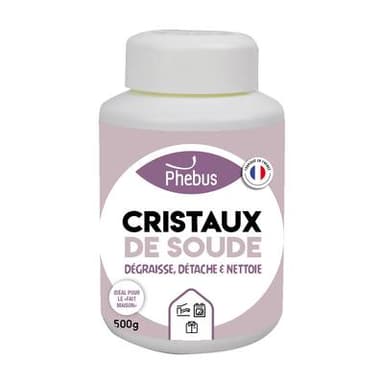 Phébus Cristaux de soude dégraisse détache et nettoie, 500g