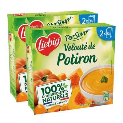 Liebig Soupe Velouté de Potiron bio, Lot de 2 - 2x30cl