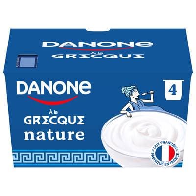 Danone Yaourt à la grecque nature, 4x110g