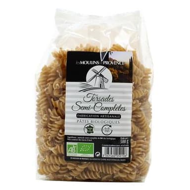Les Moulins De Provence Torsade semi complète Bio, 500g