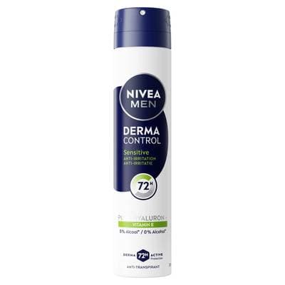 Nivea Men Déodorant Anti-transpirant 72H Derma Control Sensitive, 200ml