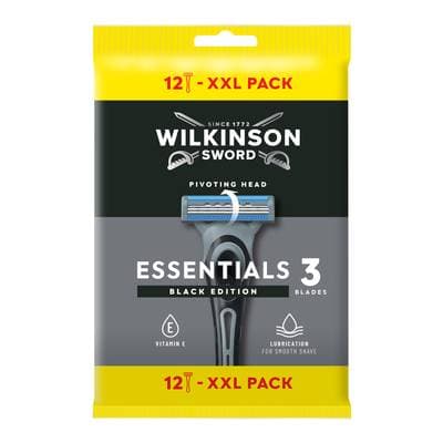 Wilkinson Rasoir Jetable 3 Lames Pour Homme Aloe Vera, 12 rasoirs jetables