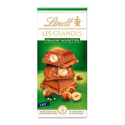 Lindt - Chocolat au Lait Noisettes Les Grandes Pralinés 