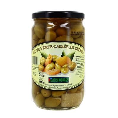 Yarden Olives Verte Cassée Citron, 650g
