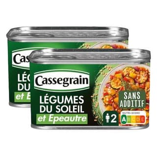 Cassegrain Légumes du soleil et épeautre, Lot de 2x375g