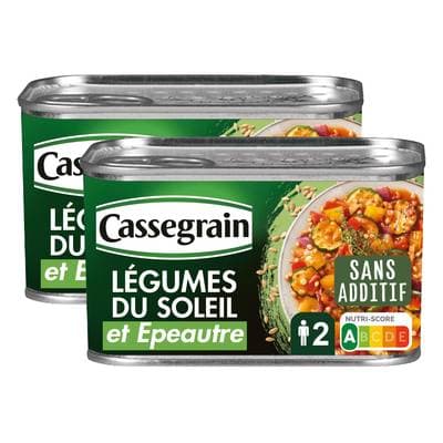 Cassegrain Légumes du soleil et épeautre, Lot de 2x375g