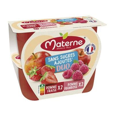 Materne Compote pomme fraise framboise, 4x100g