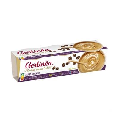 Gerlinéa 3 Coupelles crème saveur café -43% de sucres en moins, 3x210g