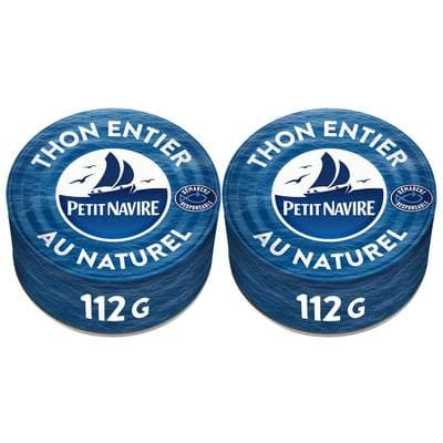 Petit Navire Thon Entier au Naturel Albacore, 2x112g