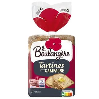 La Boulangère Tartines Spéciales Campagne, 12 tranches - 450g