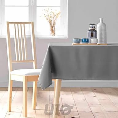 Douceur D Interieur Nappe rectangle polyester béton, 140 x 250 cm