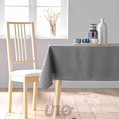 Douceur D Interieur Nappe rectangle polyester béton, 140 x 250 cm