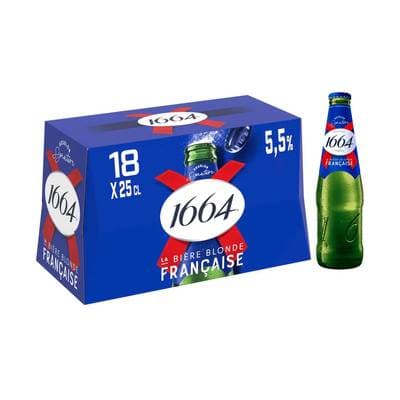1664 Bière blonde 5.5%, 18x25cl